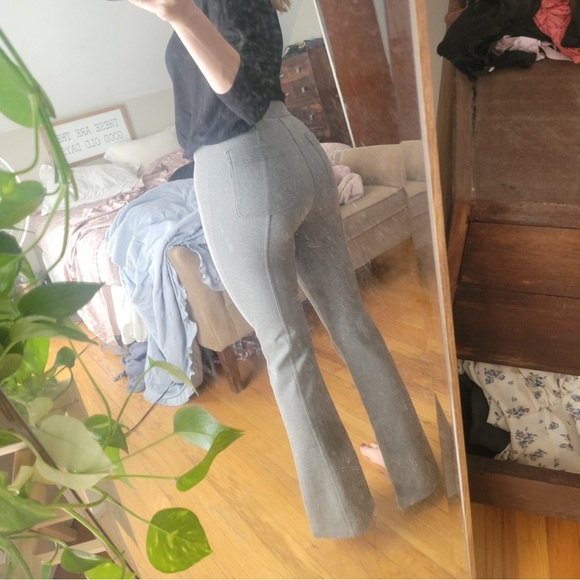 NWT Maeve Anthropologie gray split flare trousers 2P - Picture 11 of 11